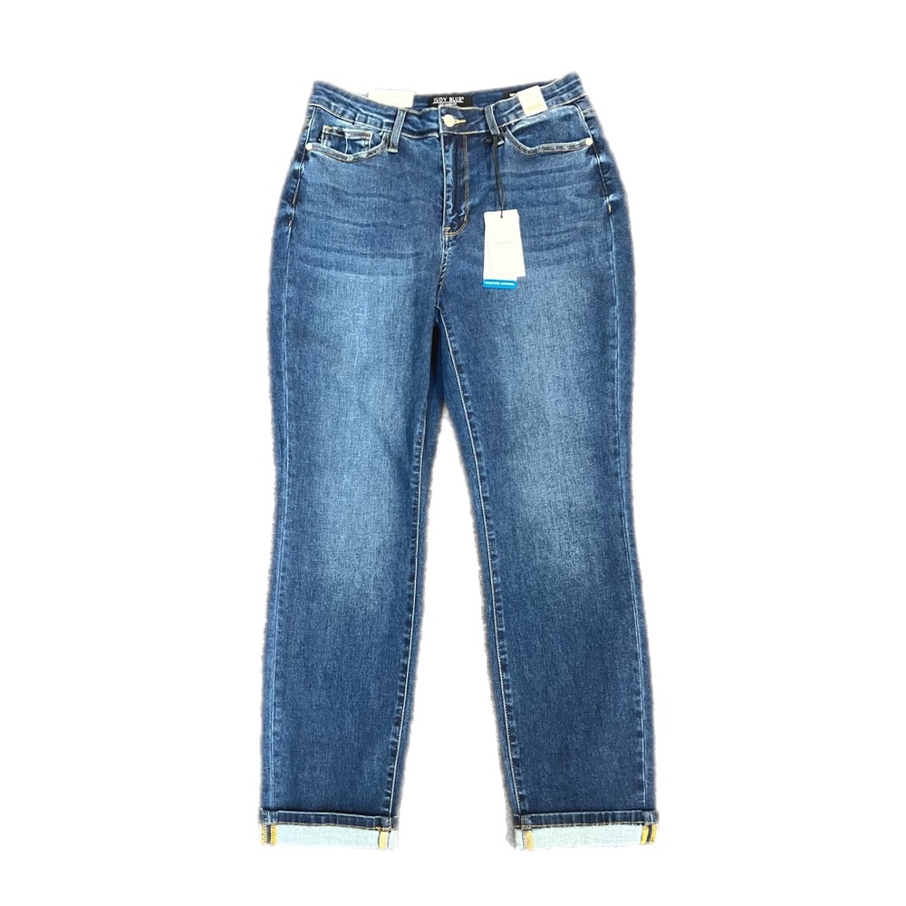 Judy Blue High Waisted Boyfriend Fit Jeans w/moisture control fabric